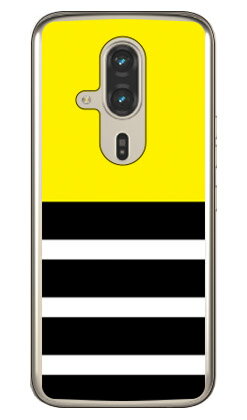 Rakuten - Plain border イエロー (クリア) design by ROTM らくらくスマートフォン F-53E SECOND SKIN 本体 保護 ハードケース スマホカバー　送料無料
