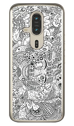 乐天商城 - 混沌 (クリア) design by 326 らくらくスマートフォン F-53E SECOND SKIN 本体 保護 ハードケース スマホカバー　送料無料