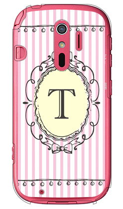 Mobile Phone Cases - Cf LTD イニシャル アルファベット T ピンク （クリア） らくらくスマートフォン4 F-04J docomo Coverfull らくらくスマートフォン4 f-04j ケース らくらくスマートフォン4 f-04j カバー らくらく スマホ4 ケース らくらく スマホ4 送料無料