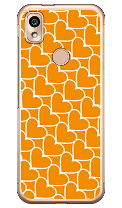 乐天商城 - ハートストライプ オレンジ×ホワイト （ソフトTPUクリア） あんしんスマホ KY-51B docomo SECOND SKIN ソフトケース あんしんスマホ ky-51b ケース あんしんスマホ ky-51b カバー あんしん スマホ ケース あんしん スマホ カバー ky51b ケース ky51b 送料無料