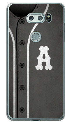 Cf LTD ベースボール イニシャル グレー A （クリア） V30+ L-01K・JOJO L-02K・isai V30+ LGV35 docomo・au Coverfull v30+ ケース v30+ カバー V30 ジョジョ イサイ l-01k l-02k lgv35 ケース V30 ジョジョ イサイ l-01k l-02k 送料無料