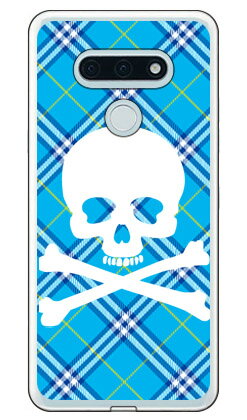 スカルパンク ブルー （ソフトTPUクリア） LG style3 L-41A docomo SECOND SKIN スマホケース ソフトケース l-41a ケース l-41a カバー lg style3 l-41a ケース lg style3 l-41a カバー lg l-41a ケース lg l-41a カバー スマホカバー 送料無料