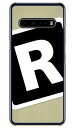 Cf LTD キャンプ イニシャル ベージュ×ブラック R (クリア) fot LG V60 ThinQ 5G L-51A・A001LG docomo・SoftBank Coverfull l-51a a001lg ケース l-51a a001lg カバー v60 thinq 5g l-51a a001lg ケース v60 thinq 5g l-51a a001lg カバー lg 送料無料