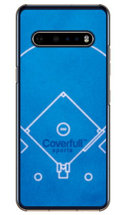 野球 ベースボールコート ブルー(クリア) fot LG V60 ThinQ 5G L-51A・A001LG docomo・SoftBank Coverfull...