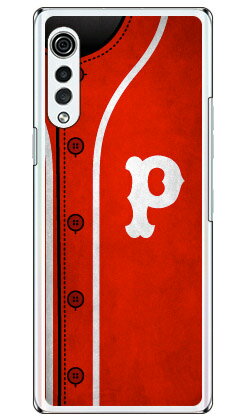Cf LTD ベースボール イニシャル レッド P （クリア） LG VELVET L-52A docomo Coverfull ハードケース l-52a ケース l-52a カバー lg velvet l-52a ケース lg velvet l-52a カバー lg l-52a ケース lg l-52a カバー スマホカバー 送料無料