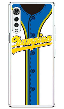 Cf LTD ベースボールユニフォーム ホワイト×ブルーゴールド （クリア） LG VELVET L-52A docomo Coverfull l-52a ケース l-52a カバー lg velvet l-52a ケース lg velvet l-52a カバー lg l-52a ケース lg l-52a カバー スマホカバー 送料無料