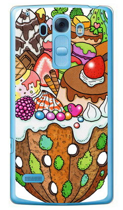 おかしのやま （クリア） design by 326 Disney Mobile on docomo DM-01G docomo SECOND SKIN ドコモ dm－01g カバー dm－01g ケースモ..