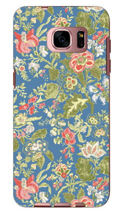 SINDEE 「Nooma Flower （ブルー）」 Galaxy S7 edge SC-02H SCV33 docomo au SECOND SKIN galaxy s7 edge sc-02h ケース galaxy s7 edge sc-02h カバー galaxy s7 edge scv33 ケース galaxy s7 edge scv33 カバー ギャラクシーs7 edge 人気 送料無料