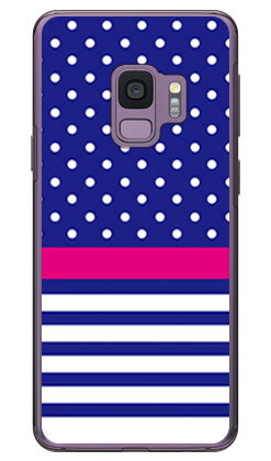 ドット ボーダー ネイビー （クリア） Galaxy S9 SC-02K・SCV38 docomo・au SECOND SKIN galaxy s9 ケース galaxy s9 カバー ギャラクシーs9 ケース ギャラクシーs9 カバー sc-02k ケース sc-02k カバー scv38 ケース scv38 カバー galaxys9 送料無料