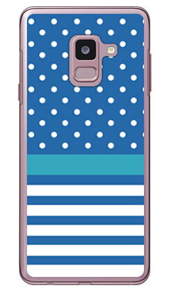 ドット ボーダー ブルー (クリア) Galaxy Feel2 SC-02L docomo SECOND SKIN スマホケース ハードケース galaxy feel2 ケース galaxy feel2 カバー sc-02l ケース sc-02l カバー sc02lケース sc02lカバー ギャラクシーフィール2 ケース 送料無料