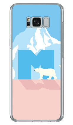 Cf LTD シロクマ イニシャル M (クリア) Galaxy S8+ (PLUS) SC-03J・SCV35 docomo・au Coverfull galaxy s8 plus ケース galaxy s8 plus カバー ギャラクシーs8 プラス ケース ギャラクシーs8 プラス カバー sc-03j ケース 送料無料