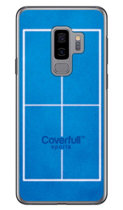 卓球コート ブルー（クリア） Galaxy S9+ SC-03K・SCV39 docomo・au Coverfull ハードケース galaxy s9+ ケース galaxy s9+ カバー ギャラクシーs9+ ケース ギャラクシーs9+ カバー sc-03k ケース sc-03k カバー scv39 ケース scv39 カバー 送料無料