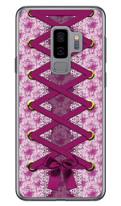 コルセット ピンク （クリア） Galaxy S9+ SC-03K・SCV39 docomo・au Coverfull ハードケース galaxy s9+ ケース galaxy s9+ カバー ギャラクシーs9+ ケース ギャラクシーs9+ カバー sc-03k ケース sc-03k カバー scv39 ケース scv39 カバー 送料無料