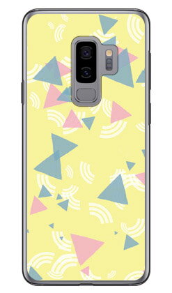 さんかく イエロー （クリア） Galaxy S9+ SC-03K・SCV39 docomo・au Coverfull ハードケース galaxy s9+ ケース galaxy s9+ カバー ギャラクシーs9+ ケース ギャラクシーs9+ カバー sc-03k ケース sc-03k カバー scv39 ケース scv39 カバー 送料無料