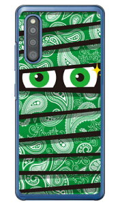 ミイラくん ペイズリーグリーン (クリア) Galaxy A41 SC-41A・SCV48 docomo・au YESNO galaxy a41 ケース ギャラクシー Case ギャラクシーa41 Cover スマホケース スマホ カバー スマートフォン galaxya41 ケース CASE ケース スマフォ 送料無料
