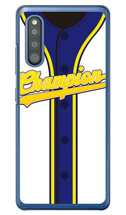 Cf LTD ベースボールユニフォーム ホワイト×ブルーイエロー （クリア） Galaxy A41 SC-41A・SCV48 docomo・au Coverfull galaxy a41 ケース ギャラクシー Case ギャラクシーa41 Cover スマホケース スマホ カバー スマートフォン galaxya41 送料無料