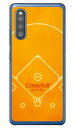 野球 ベースボールコート オレンジ（クリア） Galaxy A41 SC-41A・SCV48 docomo・au Coverfull galaxy a41 ケース ギャラクシー Case ギャラクシーa41 Cover スマホケース スマホ カバー スマートフォン galaxya41 ケース CASE ケース スマフォ 送料無料