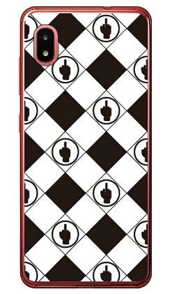 F rhombuses ホワイト×ブラック （ソフトTPUクリア） design by ROTM Galaxy A21 SC-42A・A21 シンプル SCV49 docomo・au SECOND SKIN sc42a ケース sc42a カバー galaxy a21 sc-42a ケース galaxy a21 sc-42a カバー galaxy a21 ケース galaxy 送料無料
