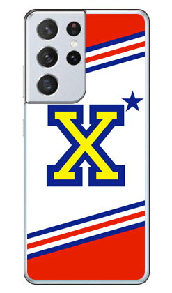 Cf LTD チア イニシャル アルファベット X レッド （クリア） Galaxy S21 Ultra 5G SC-52B docomo Coverfull sc-52b ケース sc-52b カバー sc 52b ケース sc 52b カバー sc52b ケース sc52b カバー sc52bケース sc52bカバー galaxy s21 ultra 5g 送料無料