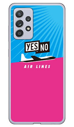 Mobile Phone - YESNO AIR LINES サックスブルー×ピンク （クリア） Galaxy A52 5G SC-53B docomo YESNO ハードケース sc53b ケース sc53b カバー galaxy a52 5g sc-53b ケース galaxy a52 5g sc-53b カバー galaxy a52 5g ケース galaxy a52 5g カバー 送料無料