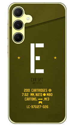 乐天商城 - Cf LTD ミリタリー イニシャル アルファベット E カーキ (クリア) Galaxy A55 5G SC-53E SCG27 Coverfull 本体 保護 ハードケース スマホカバー　送料無料