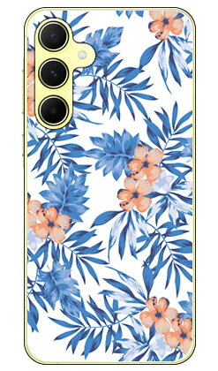 乐天商城 - リゾートフラワー ホワイト (クリア) Galaxy A55 5G SC-53E SCG27 SECOND SKIN 本体 保護 ハードケース スマホカバー　送料無料