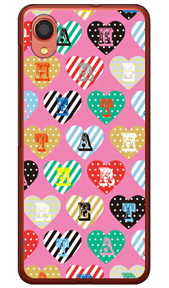 カラフルハート ピンク （クリア） Galaxy A22 5G SC-56B docomo Coverfull カバフル 平面 受注生産 スマホケース ハードケース galaxy a22 sc-56b ケース galaxy a22 sc-56b カバー galaxy a22 ケース galaxy a22 カバー ギャラクシーエー22ケース 送料無料