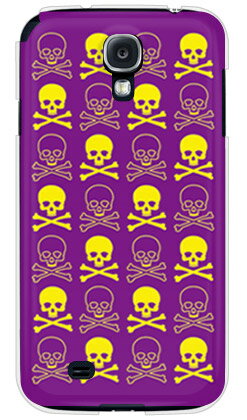 【送料無料】 スカル パープル×イエロー （クリア） / for GALAXY S4 SC-04E/docomo 【SECOND SKIN】【スマホケース】【ハードケース】galaxy　s4　ケース ギャラクシー Case ギャラクシーs4 Cover スマホケース スマホカバーGalaxyS4 ケース CASE sc-04e