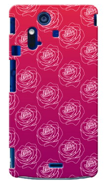 【送料無料】 ローズ グラデーション / for Xperia acro SO-02C/docomo 【SECOND SKIN】【スマホケース】【ハードケース】xperia acro ケース カバー エクスペリア アクロ エクスぺリア Case Cover スマートフォンケース スマホケース