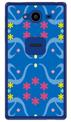 スモールフラワーパターン ブルー (クリア) AQUOS ZETA SH-01H docomo Coverfull sh-01h ケース sh-01h カバー sh01h ケース sh01h カバー sh01hケース sh01hカバー aquos zeta sh-01h ケース aquos zeta sh-01h カバー 送料無料