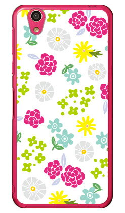 サマーフラワーズ ホワイト （クリア） AQUOS EVER SH-02J・U SHV37・SH-M04・L・L2 UQ mobile docomo・au・MVNOスマホ（SIMフリー端末） Coverfull sh-02j ケース sh-02j カバー shv37 ケース shv37 カバー sh-m04 ケース sh-m04 送料無料