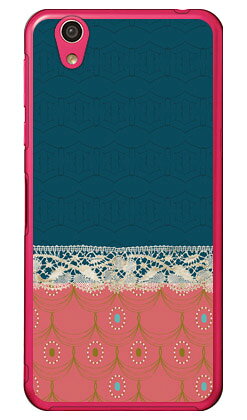 リアルレース ネイビー×ピンク （クリア） AQUOS EVER SH-02J・U SHV37・SH-M04・L・L2 UQ mobile docomo・au・MVNOスマホ（SIMフリー端末） Coverfull sh-02j ケース sh-02j カバー shv37 ケース shv37 カバー sh-m04 ケース 送料無料