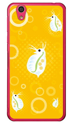 ミジンコ イエロー （クリア） design by figeo AQUOS EVER SH-02J・U SHV37・SH-M04・L・L2 UQ mobile docomo・au・MVNOスマホ（SIMフリー端末） Coverfull sh-02j ケース sh-02j カバー shv37 ケース shv37 カバー sh-m04 ケース 送料無料