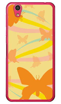 樂天商城 - バタフライフロウ イエロー （クリア） AQUOS EVER SH-02J・U SHV37・SH-M04・L・L2 UQ mobile docomo・au・MVNOスマホ（SIMフリー端末） Coverfull sh-02j ケース sh-02j カバー shv37 ケース shv37 カバー sh-m04 ケース sh-m04 送料無料