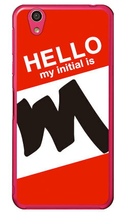 Cf LTD ハローイニシャル M レッド （クリア） AQUOS EVER SH-02J・U SHV37・SH-M04・L・L2 UQ mobile docomo・au・MVNOスマホ（SIMフリー端末） Coverfull sh-02j ケース sh-02j カバー shv37 ケース shv37 カバー sh-m04 ケース 送料無料