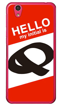 Cf LTD ハローイニシャル Q レッド （クリア） AQUOS EVER SH-02J・U SHV37・SH-M04・L・L2 UQ mobile docomo・au・MVNOスマホ（SIMフリー端末） Coverfull sh-02j ケース sh-02j カバー shv37 ケース shv37 カバー sh-m04 ケース 送料無料