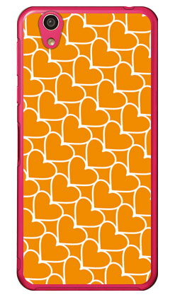 ハートストライプ オレンジ×ホワイト （クリア） AQUOS EVER SH-02J・U SHV37・SH-M04・L・L2 UQ mobile docomo・au・MVNOスマホ（SIMフリー端末） SECOND SKIN sh-02j ケース sh-02j カバー shv37 ケース shv37 カバー sh-m04 送料無料