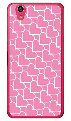 ハートストライプ ピンク×ホワイト （クリア） AQUOS EVER SH-02J・U SHV37・SH-M04・L・L2 UQ mobile docomo・au・MVNOスマホ（SIMフリー端末） SECOND SKIN sh-02j ケース sh-02j カバー shv37 ケース shv37 カバー sh-m04 ケース 送料無料