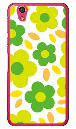 フラワーポップ ホワイト×グリーン （クリア） AQUOS EVER SH-02J・U SHV37・SH-M04・L・L2 UQ mobile docomo・au・MVNOスマホ（SIMフリー端末） SECOND SKIN sh-02j ケース sh-02j カバー shv37 ケース shv37 カバー sh-m04 ケース 送料無料