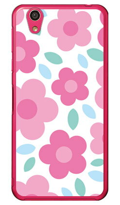 フラワーポップ ホワイト×ピンク （クリア） AQUOS EVER SH-02J・U SHV37・SH-M04・L・L2 UQ mobile docomo・au・MVNOスマホ（SIMフリー端末） SECOND SKIN sh-02j ケース sh-02j カバー shv37 ケース shv37 カバー sh-m04 ケース 送料無料