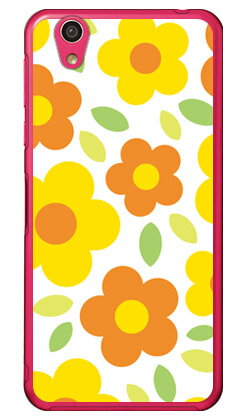 フラワーポップ ホワイト×イエロー （クリア） AQUOS EVER SH-02J・U SHV37・SH-M04・L・L2 UQ mobile docomo・au・MVNOスマホ（SIMフリー端末） SECOND SKIN sh-02j ケース sh-02j カバー shv37 ケース shv37 カバー sh-m04 ケース 送料無料