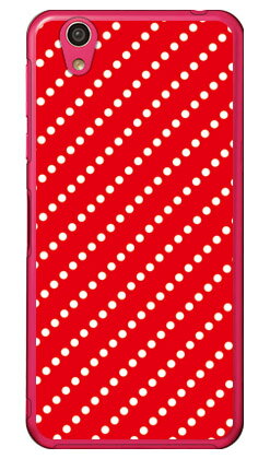 ドットストライプ レッド×ホワイト （クリア） AQUOS EVER SH-02J・U SHV37・SH-M04・L・L2 UQ mobile docomo・au・MVNOスマホ（SIMフリー端末） SECOND SKIN sh-02j ケース sh-02j カバー shv37 ケース shv37 カバー sh-m04 ケース 送料無料