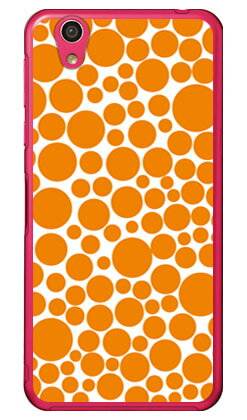バブルドット ホワイト×オレンジ （クリア） AQUOS EVER SH-02J・U SHV37・SH-M04・L・L2 UQ mobile docomo・au・MVNOスマホ（SIMフリー端末） SECOND SKIN sh-02j ケース sh-02j カバー shv37 ケース shv37 カバー sh-m04 ケース 送料無料