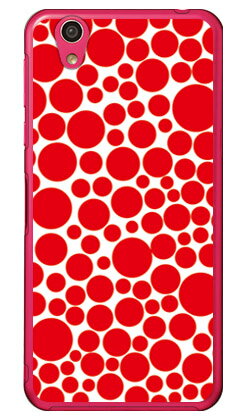 バブルドット ホワイト×レッド （クリア） AQUOS EVER SH-02J・U SHV37・SH-M04・L・L2 UQ mobile docomo・au・MVNOスマホ（SIMフリー端末） SECOND SKIN sh-02j ケース sh-02j カバー shv37 ケース shv37 カバー sh-m04 ケース 送料無料