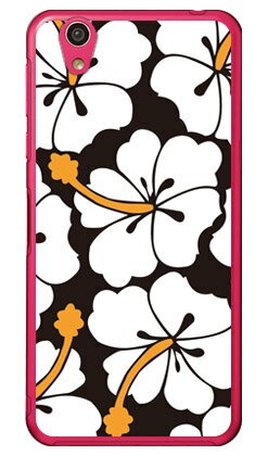 北欧ハイビスカス ホワイト （クリア） AQUOS EVER SH-02J・U SHV37・SH-M04・L・L2 UQ mobile docomo・au・MVNOスマホ（SIMフリー端末） SECOND SKIN sh-02j ケース sh-02j カバー shv37 ケース shv37 カバー sh-m04 ケース sh-m04 送料無料
