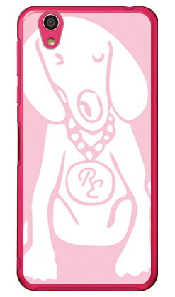 Dog ピンク×ホワイト design by ROTM （クリア） AQUOS EVER SH-02J・U SHV37・SH-M04・L・L2 UQ mobile docomo・au・MVNOスマホ（SIMフリー端末） SECOND SKIN sh-02j ケース sh-02j カバー shv37 ケース shv37 カバー sh-m04 送料無料