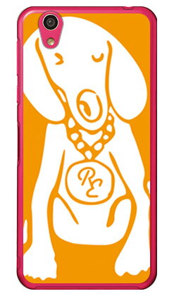 Dog オレンジ×ホワイト design by ROTM （クリア） AQUOS EVER SH-02J・U SHV37・SH-M04・L・L2 UQ mobile docomo・au・MVNOスマホ（SIMフリー端末） SECOND SKIN sh-02j ケース sh-02j カバー shv37 ケース shv37 カバー sh-m04 送料無料