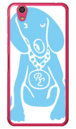 Dog ホワイト×サックスブルー design by ROTM （クリア） AQUOS EVER SH-02J・U SHV37・SH-M04・L・L2 UQ mobile docomo・au・MVNOスマホ（SIMフリー端末） SECOND SKIN sh-02j ケース sh-02j カバー shv37 ケース shv37 カバー 送料無料