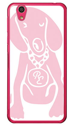 Dog ホワイト×ピンク design by ROTM （クリア） AQUOS EVER SH-02J・U SHV37・SH-M04・L・L2 UQ mobile docomo・au・MVNOスマホ（SIMフリー端末） SECOND SKIN sh-02j ケース sh-02j カバー shv37 ケース shv37 カバー sh-m04 送料無料