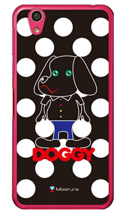 Doggy ホワイトドット （クリア） design by Moisture AQUOS EVER SH-02J・U SHV37・SH-M04・L・L2 UQ mobile docomo・au・MVNOスマホ（SIMフリー端末） SECOND SKIN sh-02j ケース sh-02j カバー shv37 ケース shv37 カバー sh-m04 送料無料